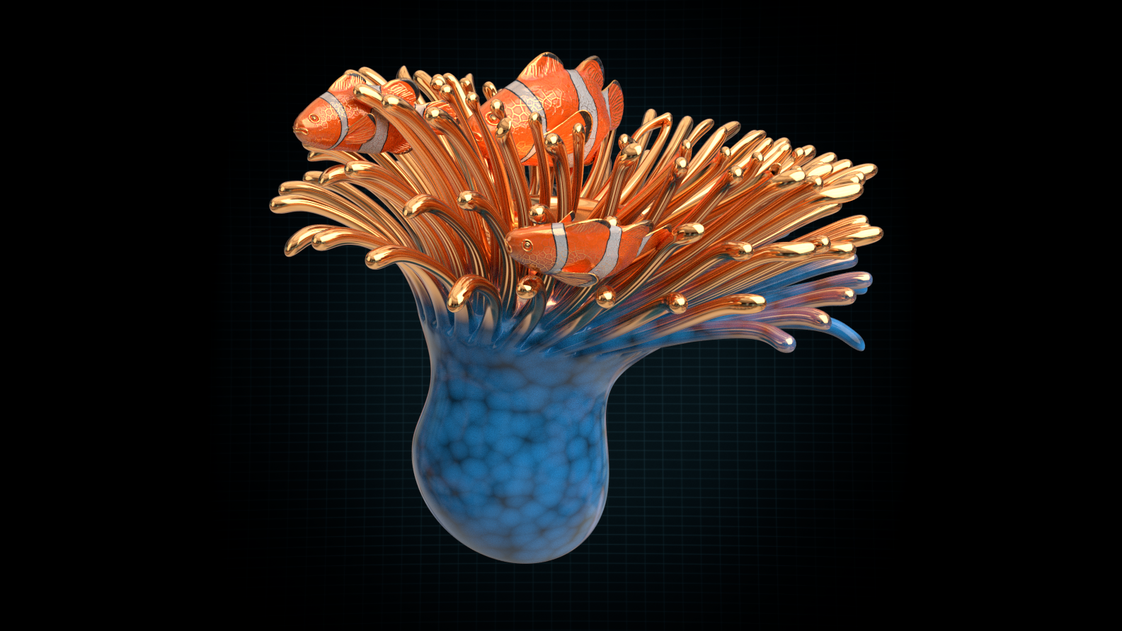 CONCEPT RENDER BRONZE SEA ANEMONE — CONCEPT REALIZATIONS, LLC